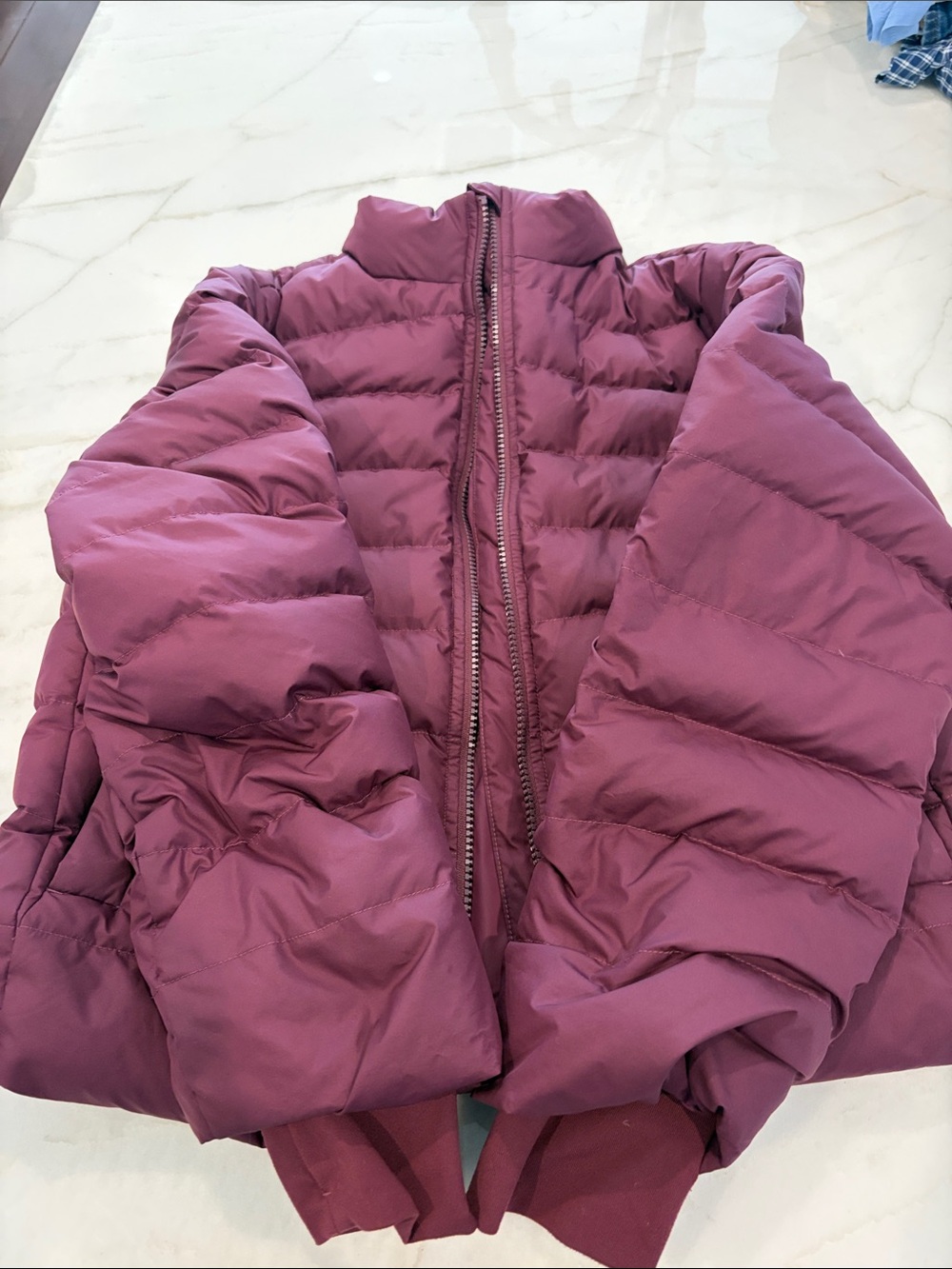 Athleta Plum Quilted Puffer Jacket